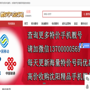 沈阳数字空间靓号网