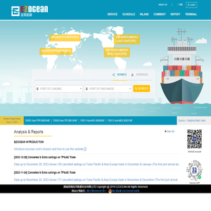 容易船期,船期,EZOcean,集装箱海运航线船期查询