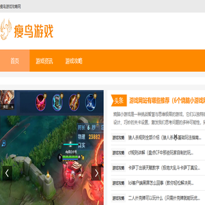 瘦鸟游戏攻略网