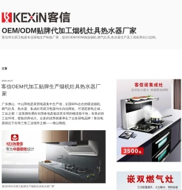 OEM/ODM贴牌代加工烟机灶具热水器厂家