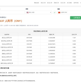 在线汇率换算查询工具